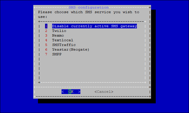 On-Premise - SMS Gateway configuration