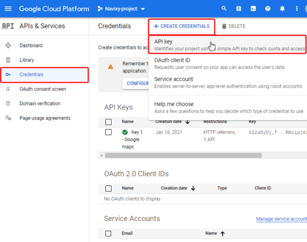 On-Premise - Google maps and geocoding - Google key 2