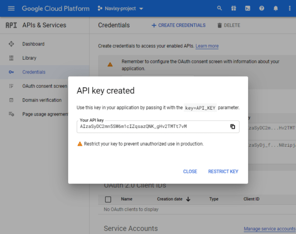 On-Premise - Google maps and geocoding - Google key 2