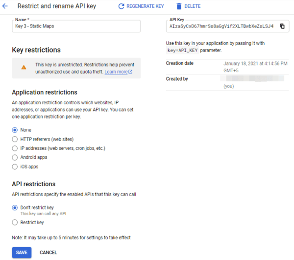 On-Premise - Google maps and geocoding - Google key 3