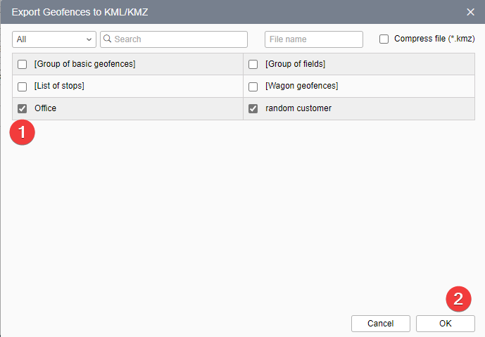 On-Premise - Migrating from Wialon - Geofences migration from Wialon