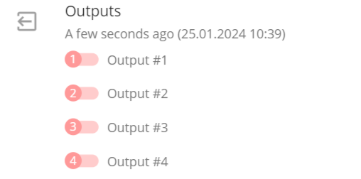 How output control works with online device and known states