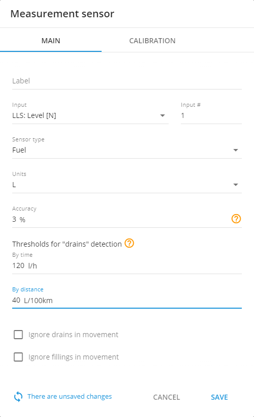 Sensors management