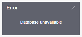 DB unavailable