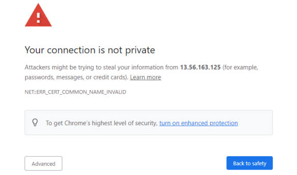 Your connection is not private