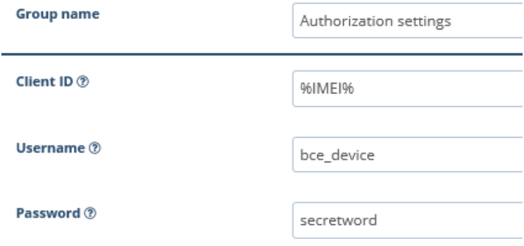 MQTT device configuration