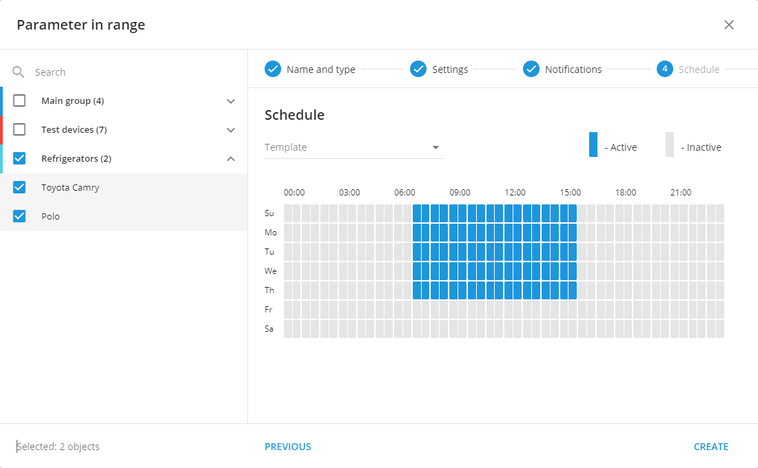 Rule schedule