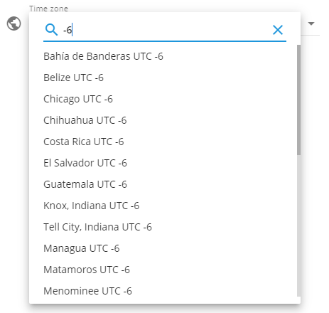 Raw data export Timezone selector