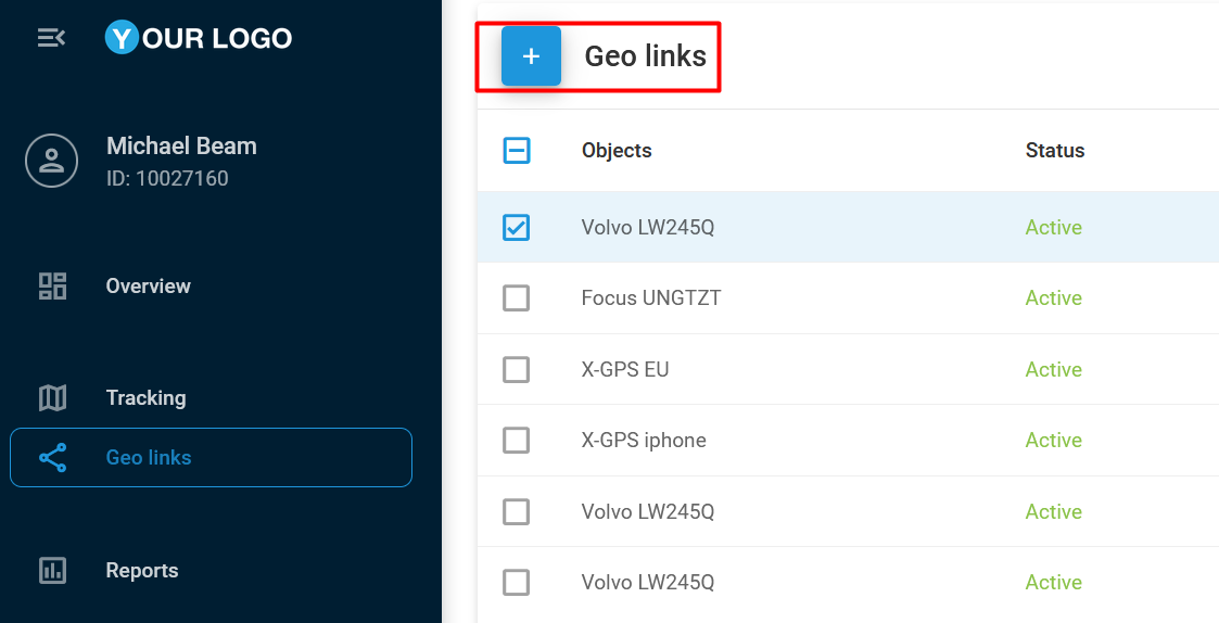 Geo links creation button