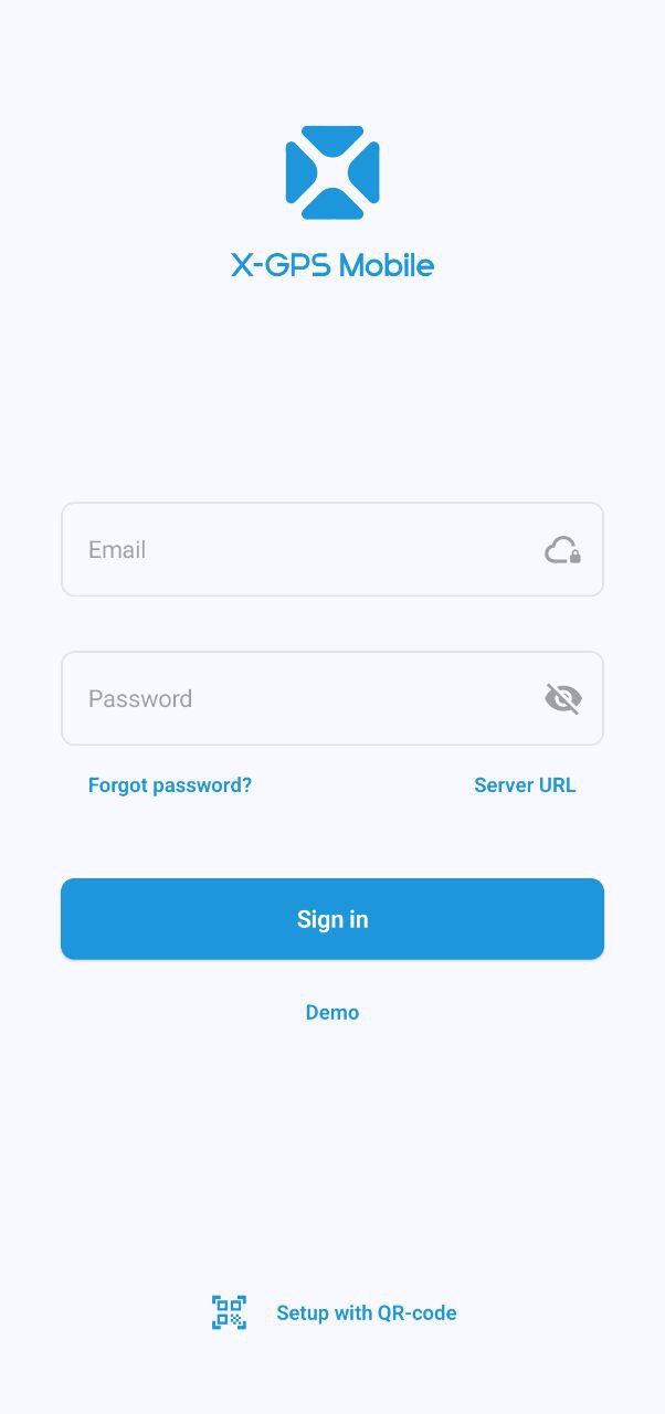 Login screen