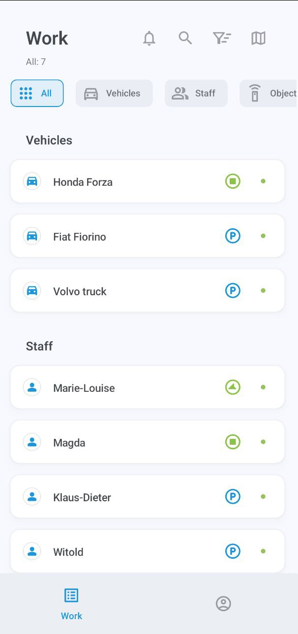 Assets list
