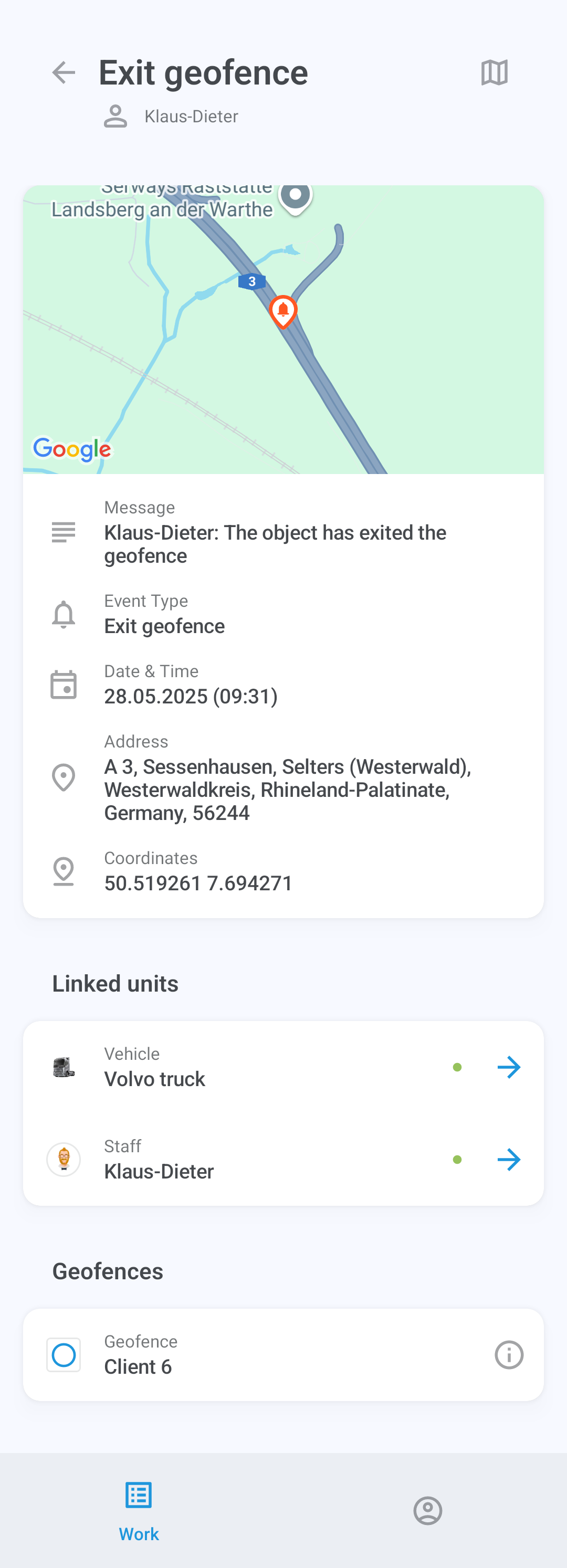Event information