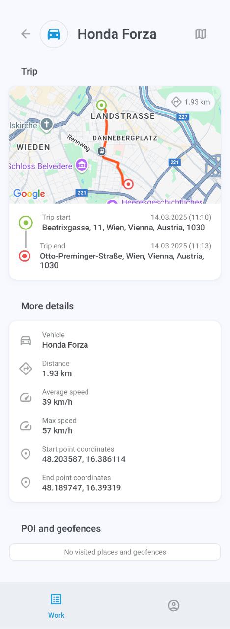Trip information
