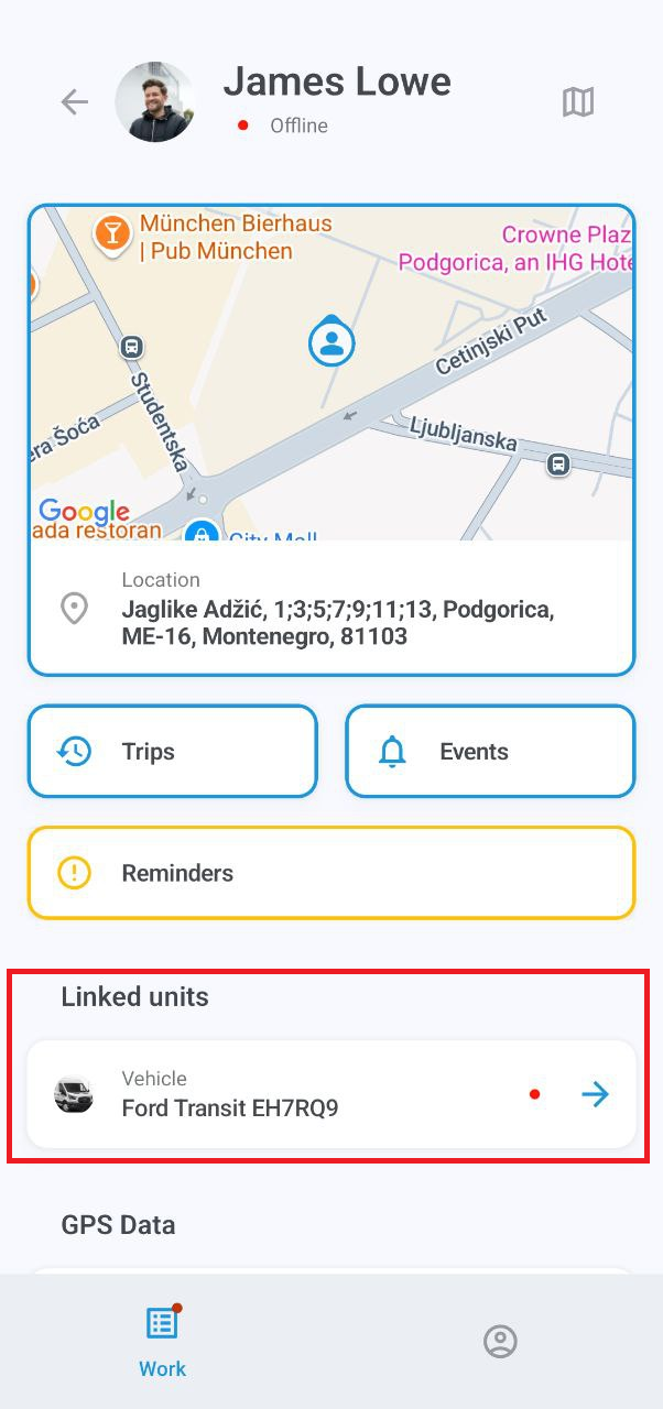 Linked units entry