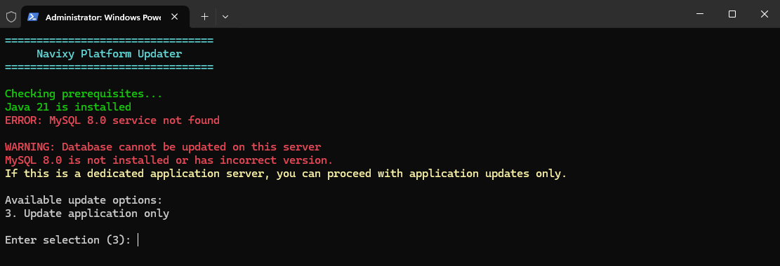 Error - service not found